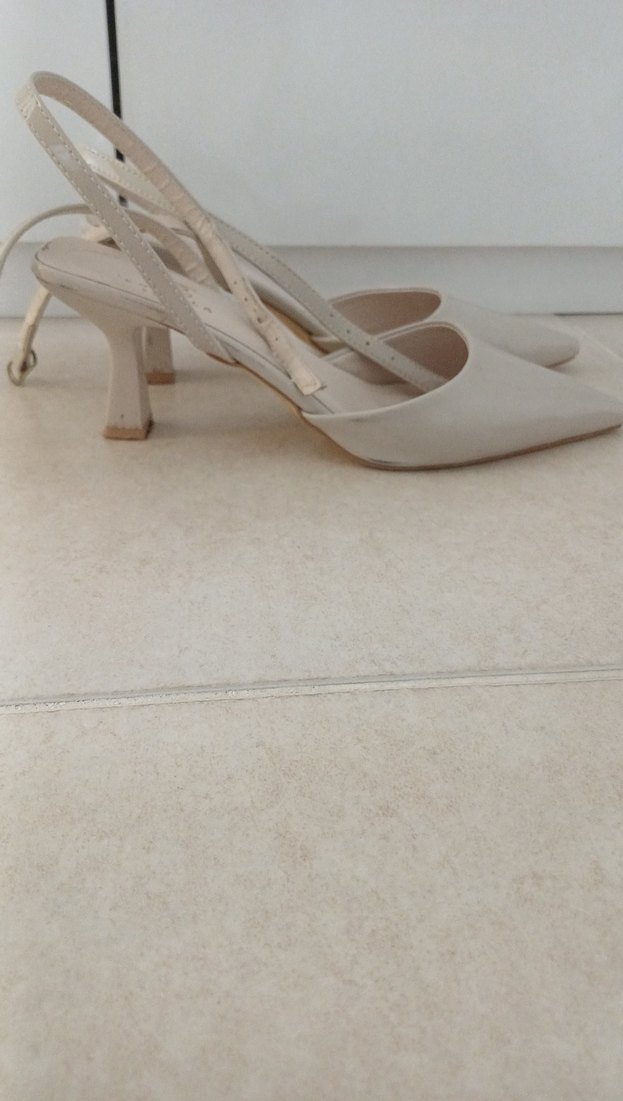 Bej Stiletto Topuklu Kadın Ayakkabı - Görsel 5