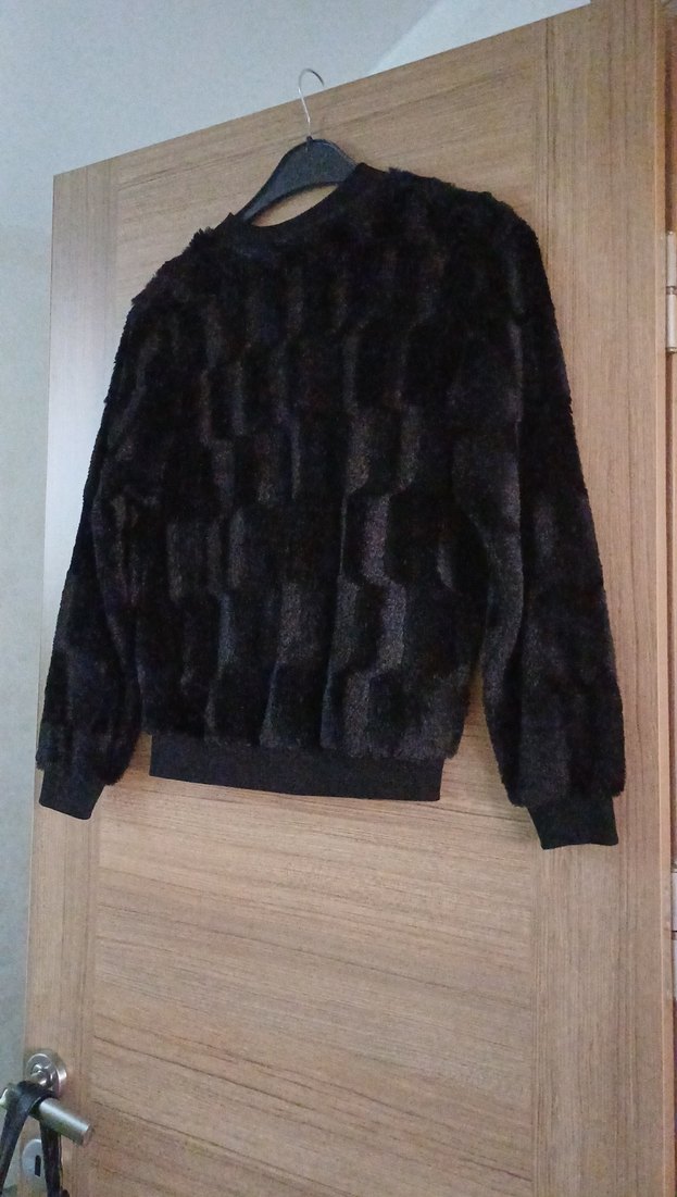 Siyah Kadın Kürk Detaylı Uzun Kollu Ceket - Görsel 4