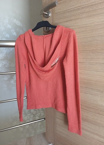 Kırmızı V Yaka Uzun Kollu Örgü Kadın Kazak - Görsel 4