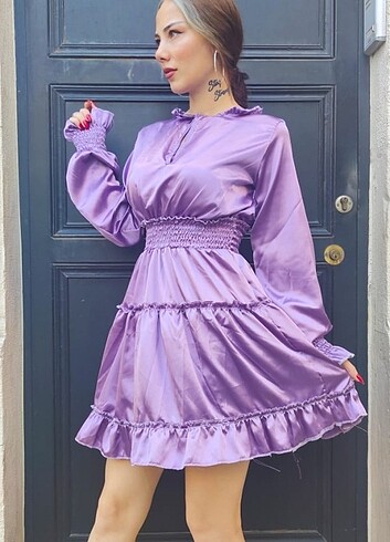 Lila elbise 