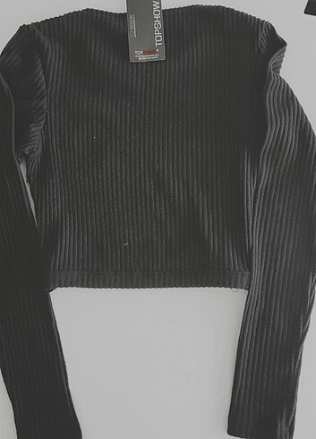 xl Beden Siyah crop bluz
