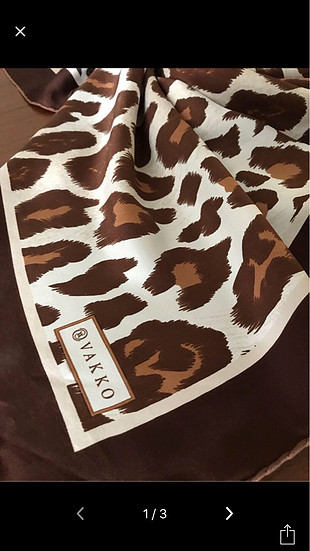 Vakko Vakko leopar eşarp
