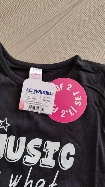 4 Yaş Beden siyah Renk Pijama takımı