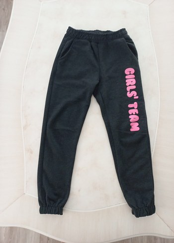 Pembe Baskılı Gri kiz çocuk Eşofman Altı