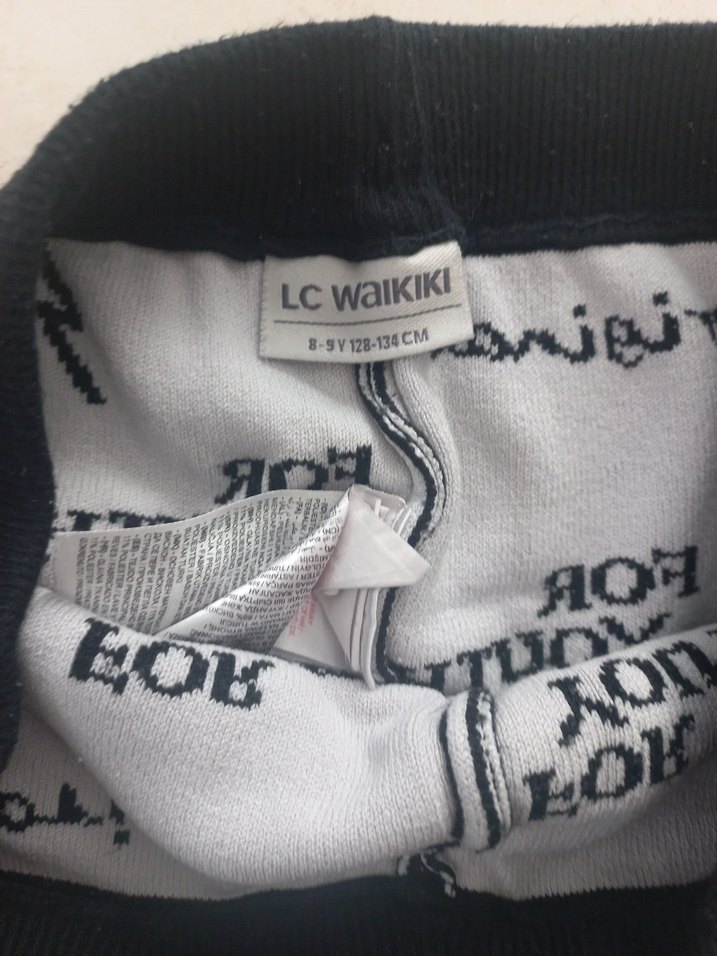 Kız Çocuk Siyah Baskılı Tayt - Görsel 4