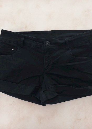 LC Waikiki Siyah Mini Denim Şort