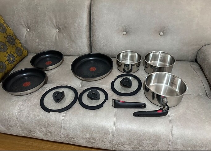 Beden gri Renk Tefal ingenio emotion 2x 11 parça set