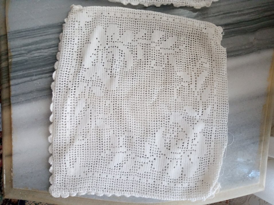 El Yapımı Beyaz Dantel kırlent - Görsel 2