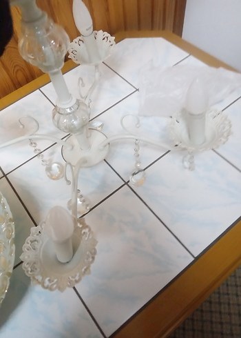 Beyaz Dekoratif Avize Lambası - Görsel 2