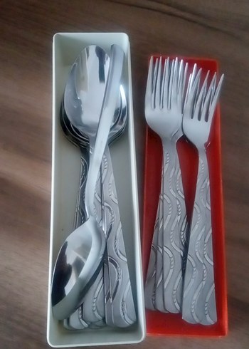 paci markasi Çatal Kaşık Seti 12 çatal 12 kaşık 12 tatlı6lı fiya - Görsel 3