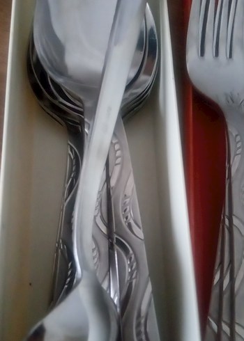 paci markasi Çatal Kaşık Seti 12 çatal 12 kaşık 12 tatlı6lı fiya - Görsel 4