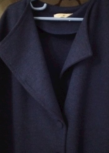 Lacivert Midi Kadın Kaban salaş 48 Bedene kadar olur iade kabul - Görsel 2