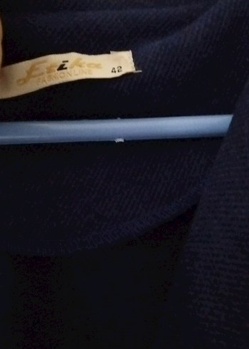 Lacivert Midi Kadın Kaban salaş 48 Bedene kadar olur iade kabul - Görsel 3