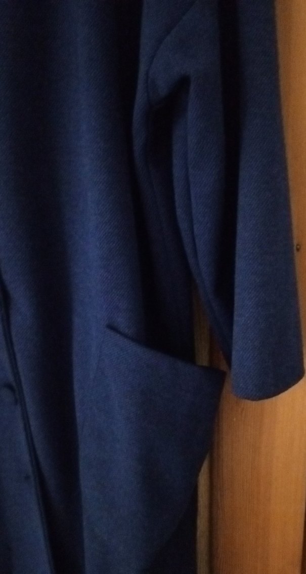 Lacivert Midi Kadın Kaban salaş 48 Bedene kadar olur iade kabul - Görsel 5