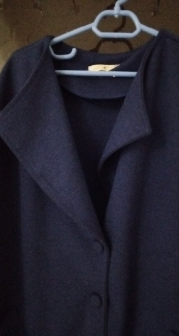 Lacivert Midi Kadın Kaban salaş 48 Bedene kadar olur iade kabul - Görsel 2