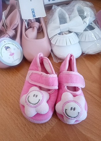22 Beden pembe Renk Pembe İlk Adım Ayakkabısı Velcro Bağlı toplu fiyatı 400 TL