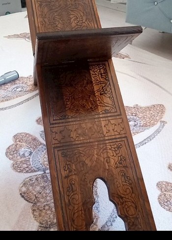 Oyma Desenli Ahşap Kitap Standı60 santimetre - Görsel 3