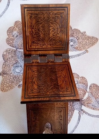 Oyma Desenli Ahşap Kitap Standı60 santimetre - Görsel 2