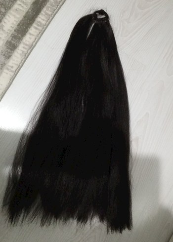 Siyah  Gotik Kadın sentetik at kuyruğu, 60 santimetre siyah renk - Görsel 4