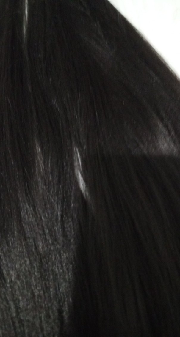 Siyah  Gotik Kadın sentetik at kuyruğu, 60 santimetre siyah renk - Görsel 2