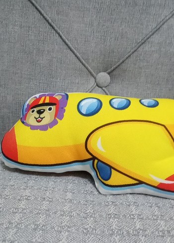  Beden Renk Sarı Renkli Uçak Desenli Peluş Oyuncak