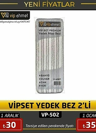 Vipahmet 2adet mop bezi