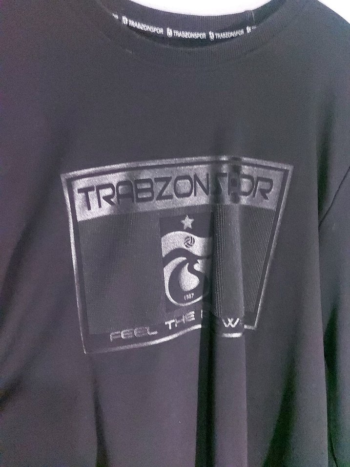 Erkek Siyah Deri Baskılı Sweatshirt - Görsel 3