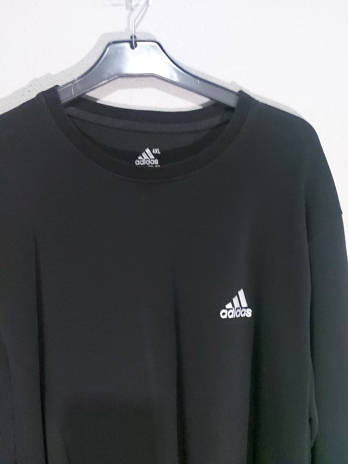 Siyah Adidas Erkek Uzun Kollu Sweatshirt - Görsel 3
