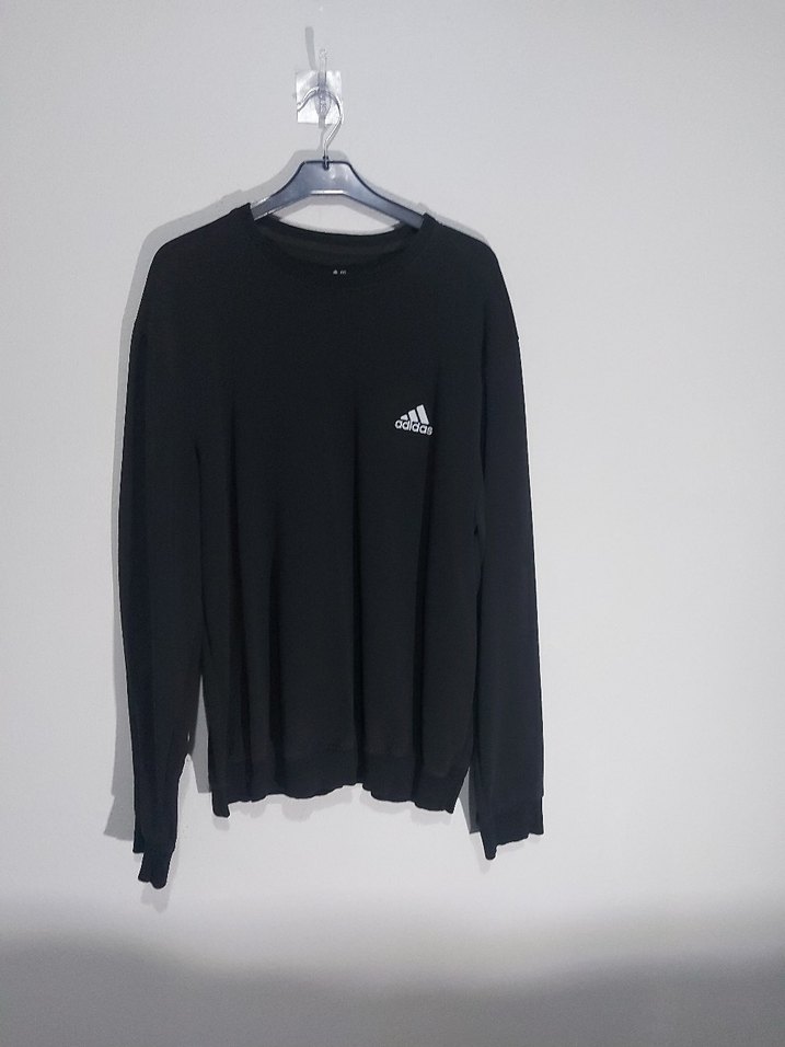 Siyah Adidas Erkek Uzun Kollu Sweatshirt - Görsel 2