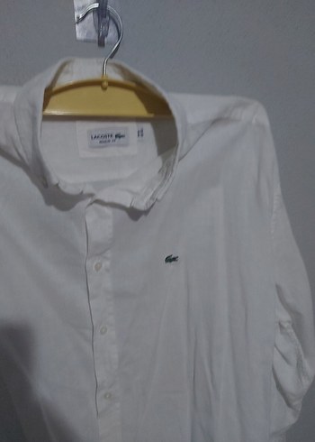 Lacoste Beyaz Keten Gömlek - Görsel 4