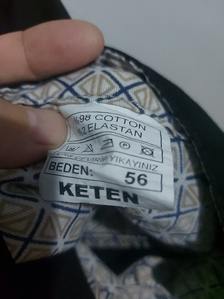 ERKEK KETEN PANTOLON 56 BEDEN - Görsel 2