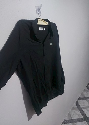 Siyah Keten Erkek Gömlek Uzun Kollu - Görsel 6