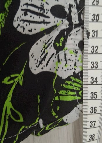 Yeşil Çiçek Desenli  Mayo Şortu,UNİSEX - Görsel 6