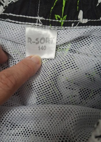 Yeşil Çiçek Desenli  Mayo Şortu,UNİSEX - Görsel 3