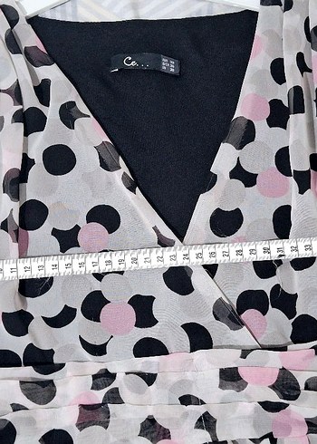 Puantiyeli  çok şık elbise şifon, M,L uyumlu - Görsel 5