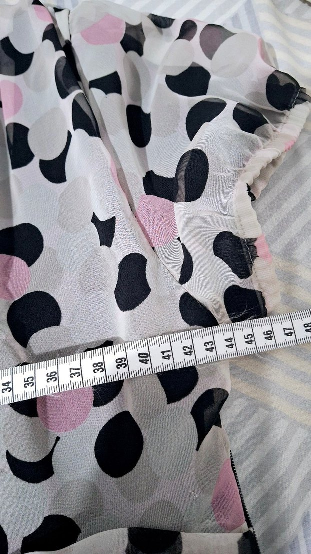 Puantiyeli  çok şık elbise şifon, M,L uyumlu - Görsel 2