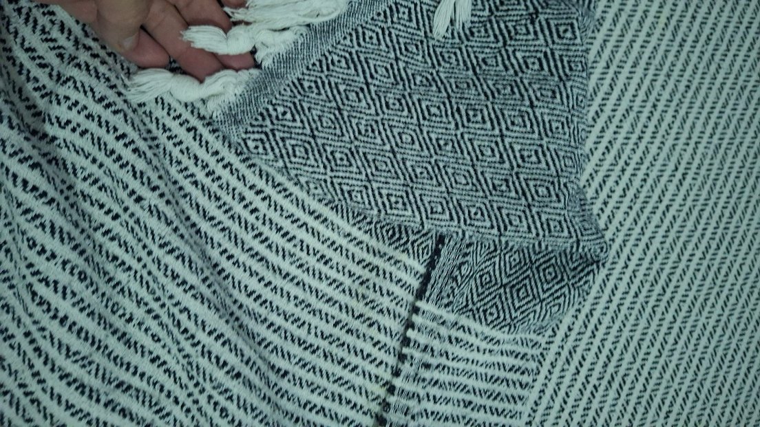 Gri Baskılı Yatak Örtüsü 220x200 cm - Görsel 2