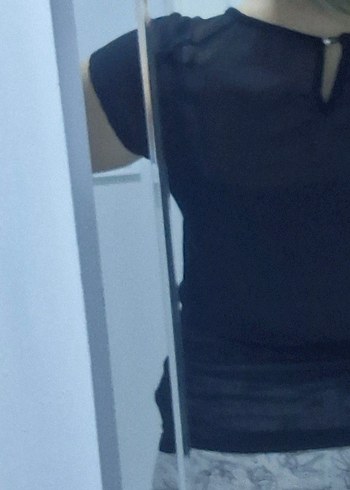 Siyah V Yaka  Bluzu,s ,M uyumlu - Görsel 3