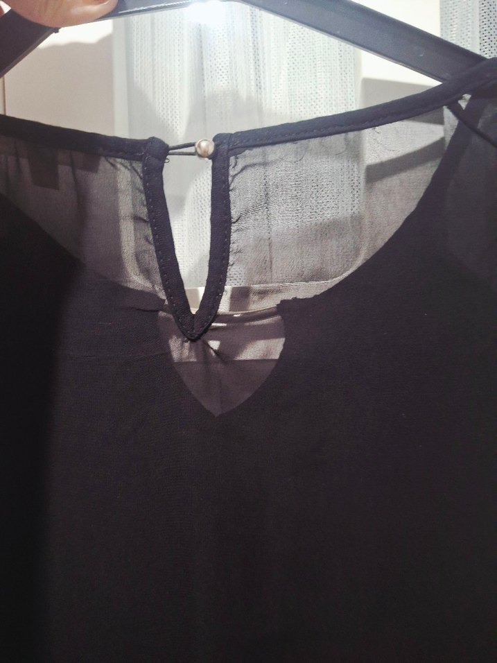 Siyah V Yaka  Bluzu,s ,M uyumlu - Görsel 5