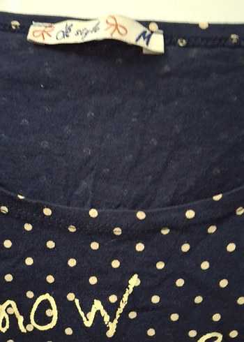 Lacivert Baskılı Tişört sıfır - Görsel 2