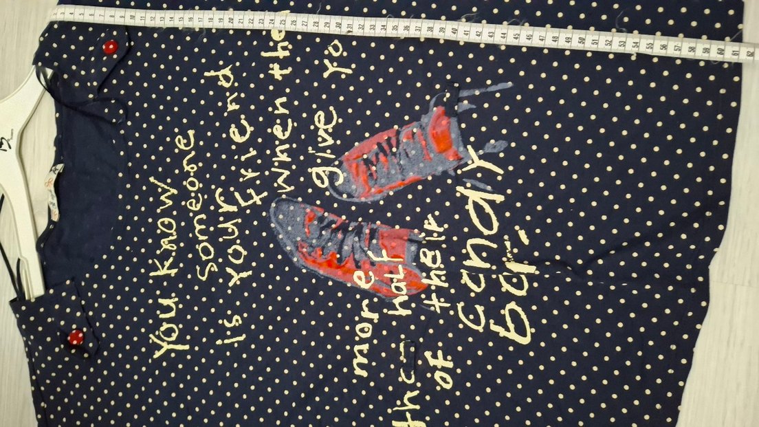 Lacivert Baskılı Tişört sıfır - Görsel 4