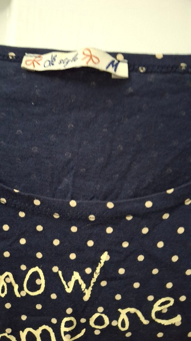 Lacivert Baskılı Tişört sıfır - Görsel 2