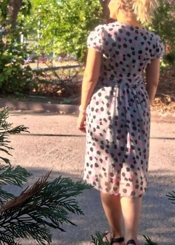 Pembe Desenli şifon iç astarlı - Görsel 8