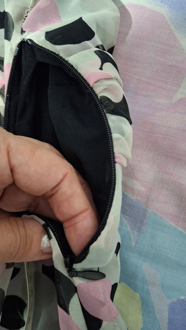 Pembe Desenli şifon iç astarlı - Görsel 4