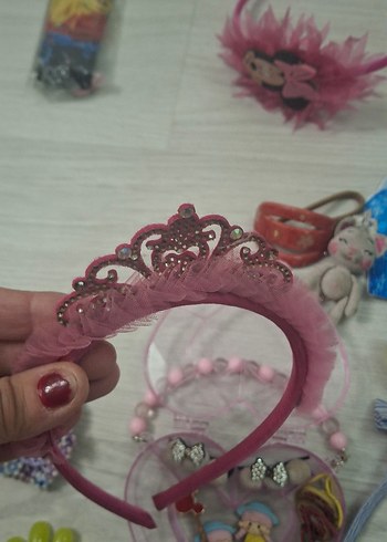 Pembe Püsküllü Minnie Mouse Çocuk Saç Tokası - Görsel 8