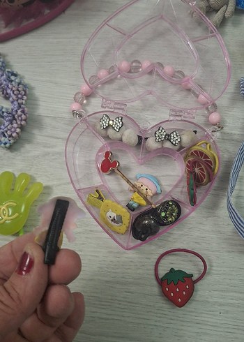 Pembe Püsküllü Minnie Mouse Çocuk Saç Tokası - Görsel 4