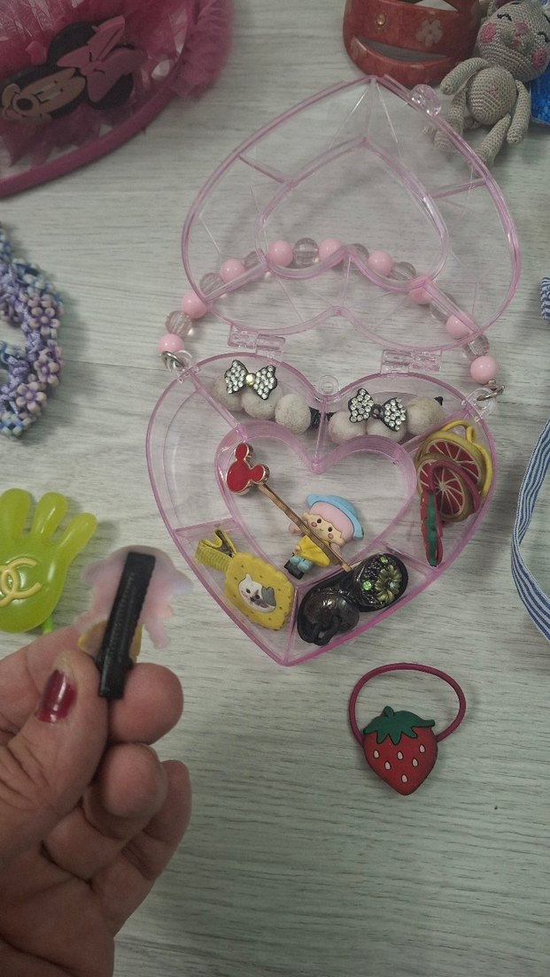 Pembe Püsküllü Minnie Mouse Çocuk Saç Tokası - Görsel 4