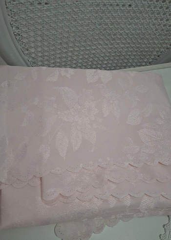 pudra Pastel Desenli Masa Örtüsü 180x200 cm - Görsel 2