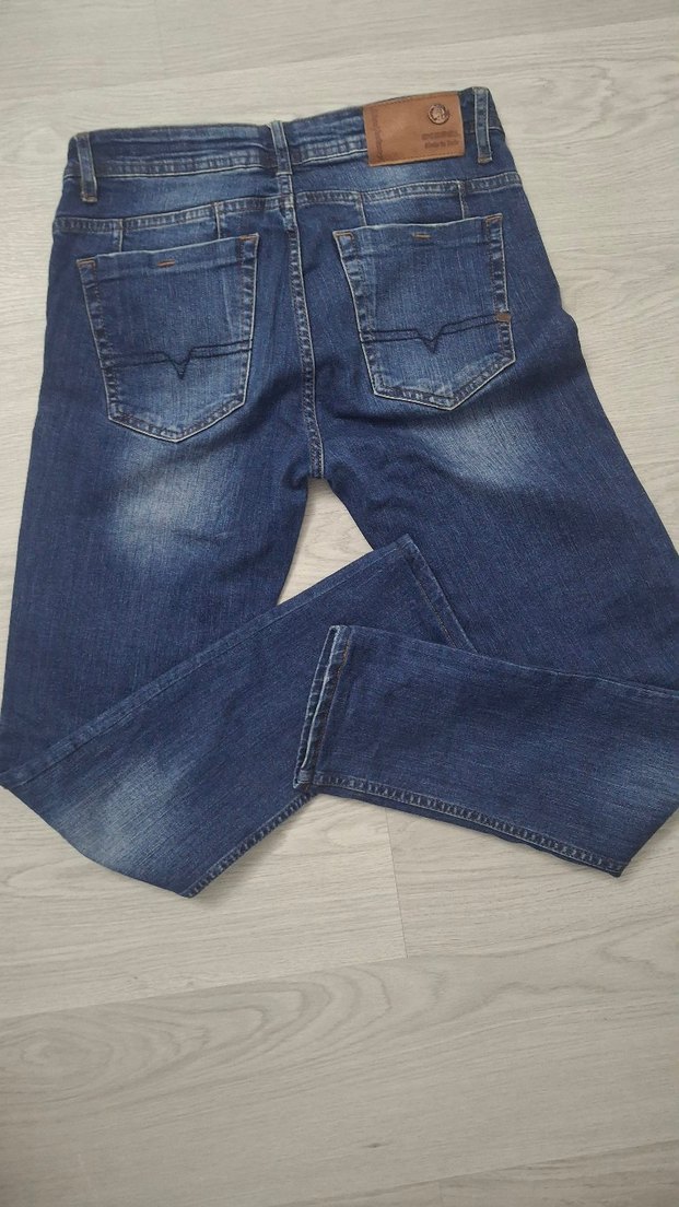 Erkek Lacivert Denim Regular Fit Jean - Görsel 3