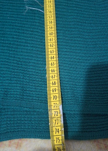 V Yaka Yeşil Triko Kadın Kazak - Görsel 5